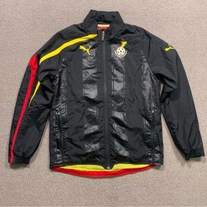 Puma Ghana Jacket S Soccer Futbol Football Track National Windbreaker Bla